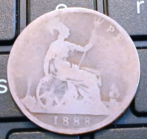 1888 victoria one penny - victoria,