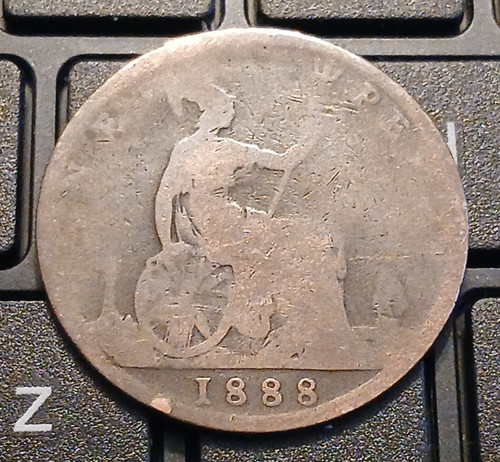1888 victoria one penny - 1888,